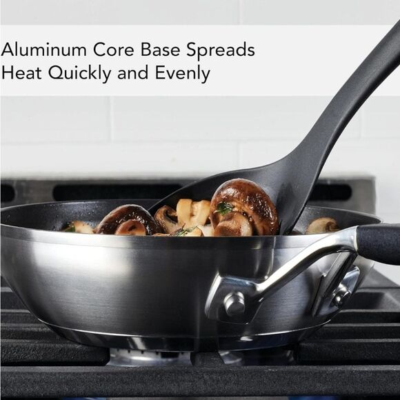 KitchenAid Stainless Steel Non-Stick Frying Pan/Skillet Cookware Set - Picture 5 of 16